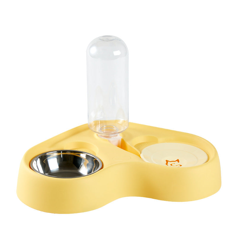 New cat feeder water bowl water food integrated two-in-one pet cat bowl