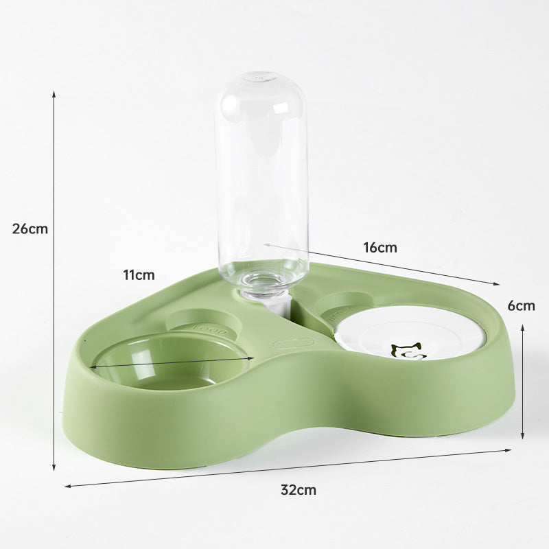 New cat feeder water bowl water food integrated two-in-one pet cat bowl